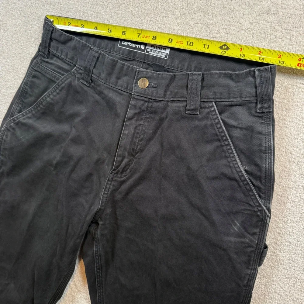 Carhartt Relaxed Fit Twill Utility Work Pant Mens 31x30 Black B324-BLK Carpenter